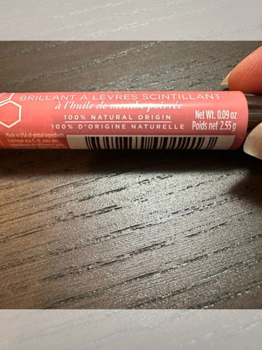 Burt's Bees Lip Shimmer Peony Natural Moisturizing Shimmery Tinted Lip Balm